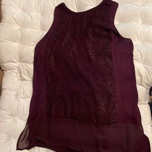 Apt 9 plum color size large sleeveless long shirt